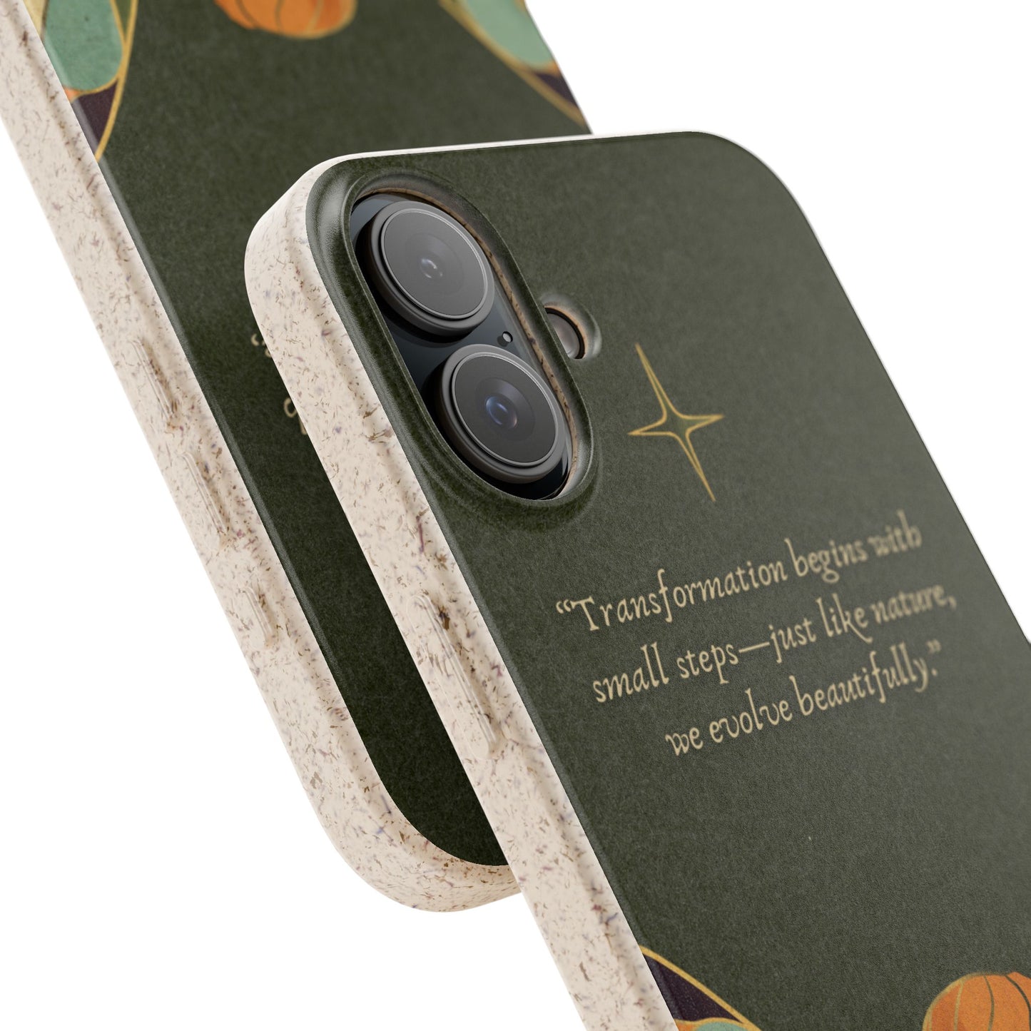 Eco-Friendly Phone Case with Inspirational Quote, Biodegradable iPhone Cover, Nature-Inspired Gift, Fairy Motivation Design, [...]
