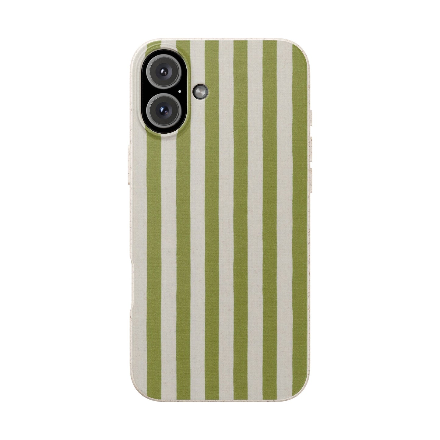 Eco-Friendly Phone Case, Biodegradable Cover, Sustainable Tech Accessory, Green Striped Design, Gift for Nature Lovers
