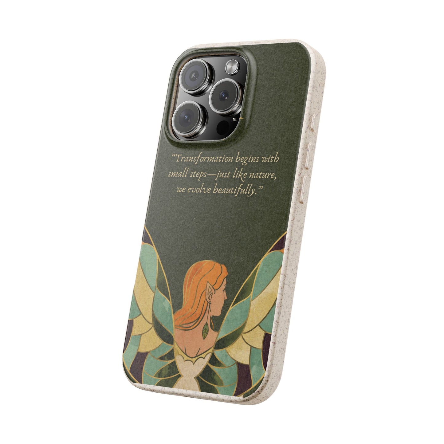 Eco-Friendly Phone Case with Inspirational Quote, Biodegradable iPhone Cover, Nature-Inspired Gift, Fairy Motivation Design, [...]