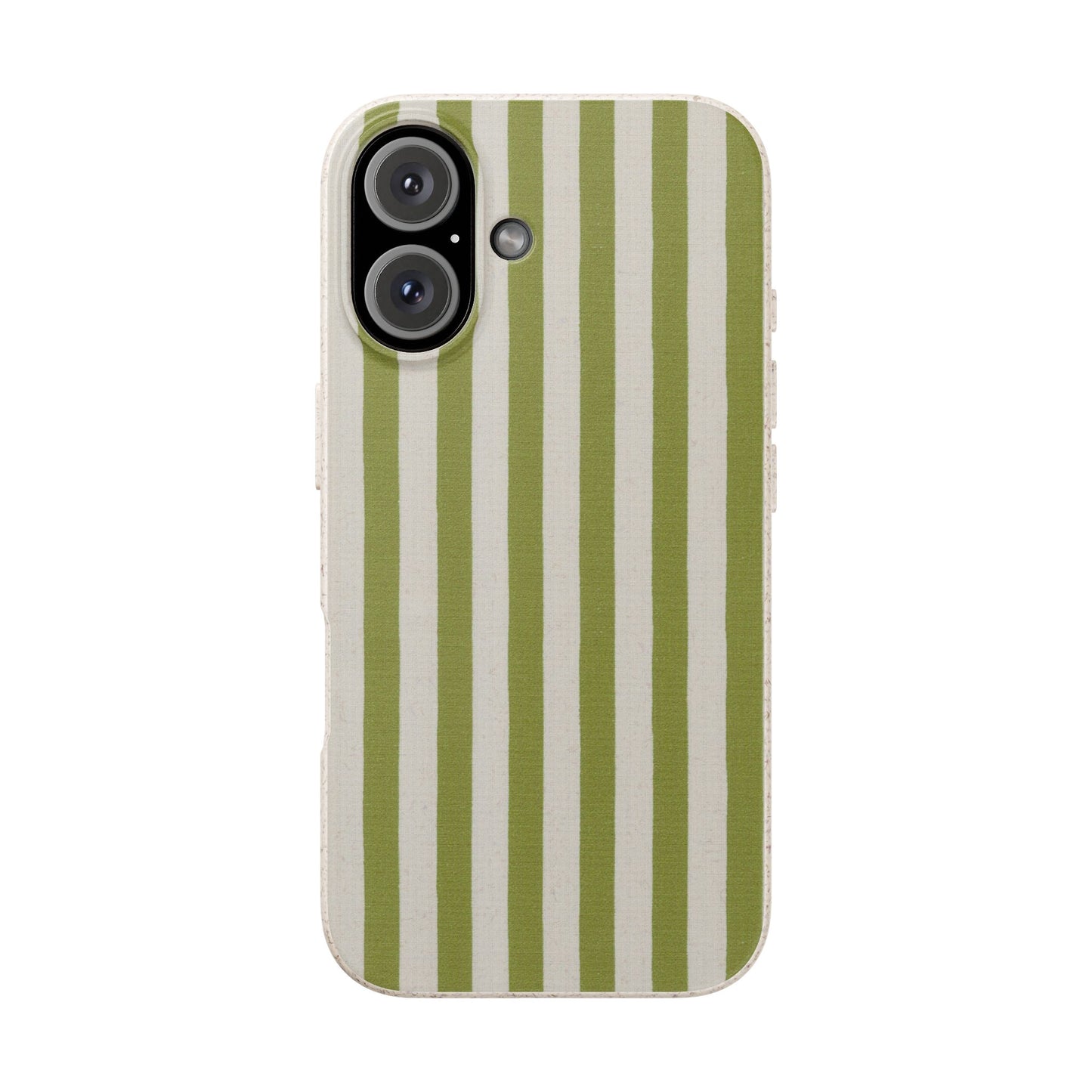 Eco-Friendly Phone Case, Biodegradable Cover, Sustainable Tech Accessory, Green Striped Design, Gift for Nature Lovers
