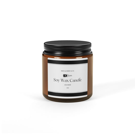 Relaxing Scented Soy Candle - Amber Jar | Eco-Friendly Home Décor