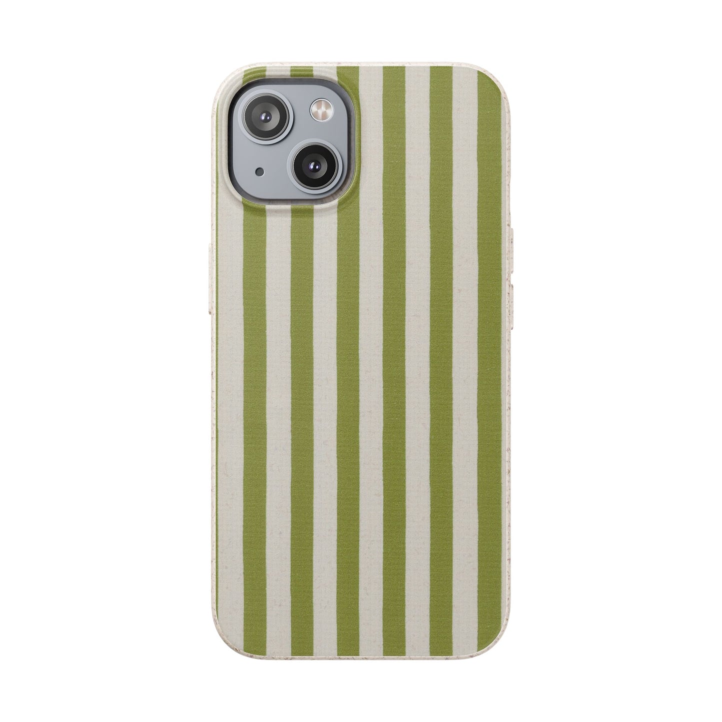 Eco-Friendly Phone Case, Biodegradable Cover, Sustainable Tech Accessory, Green Striped Design, Gift for Nature Lovers