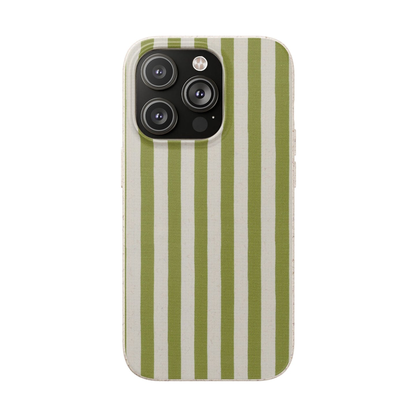 Eco-Friendly Phone Case, Biodegradable Cover, Sustainable Tech Accessory, Green Striped Design, Gift for Nature Lovers