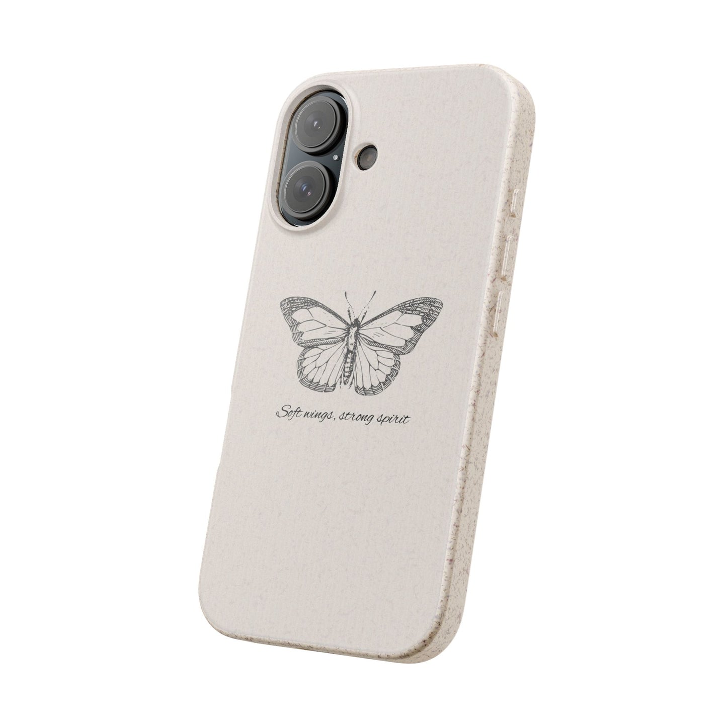 Butterfly Design Biodegradable Phone Case - Eco-Friendly, Sustainable Gift, Cute Accessories for Nature Lovers, Birthday or Holiday