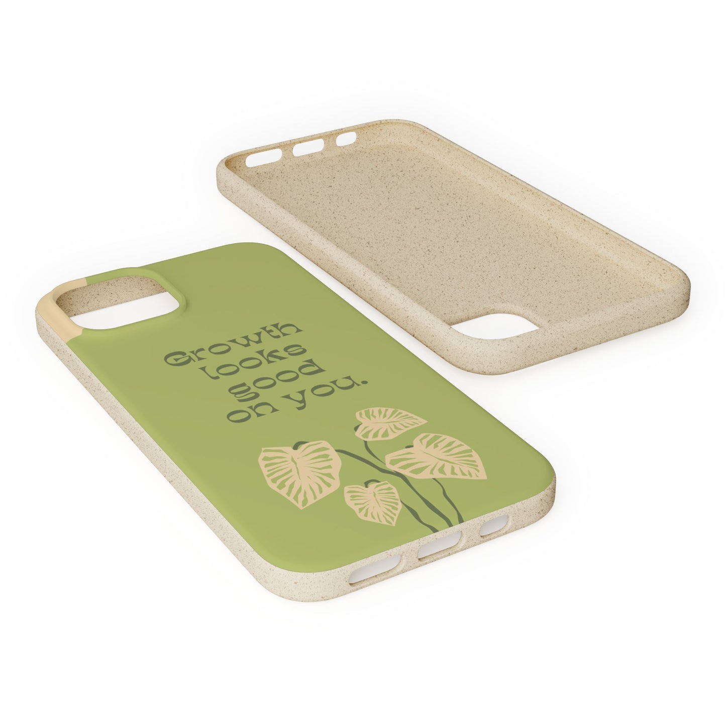 Biodegradable Phone Case - Eco-Friendly, Plant-Inspired Design, Sustainable Gift, Nature Lover's Accessory, Growth Looks Good on You