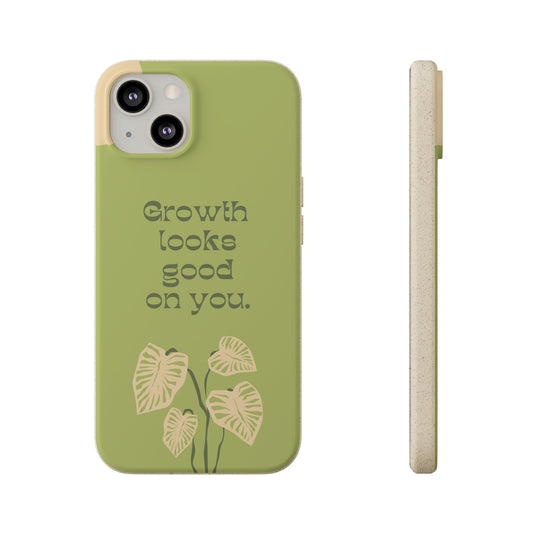 Biodegradable Phone Case - Eco-Friendly, Plant-Inspired Design, Sustainable Gift, Nature Lover's Accessory, Growth Looks Good on You