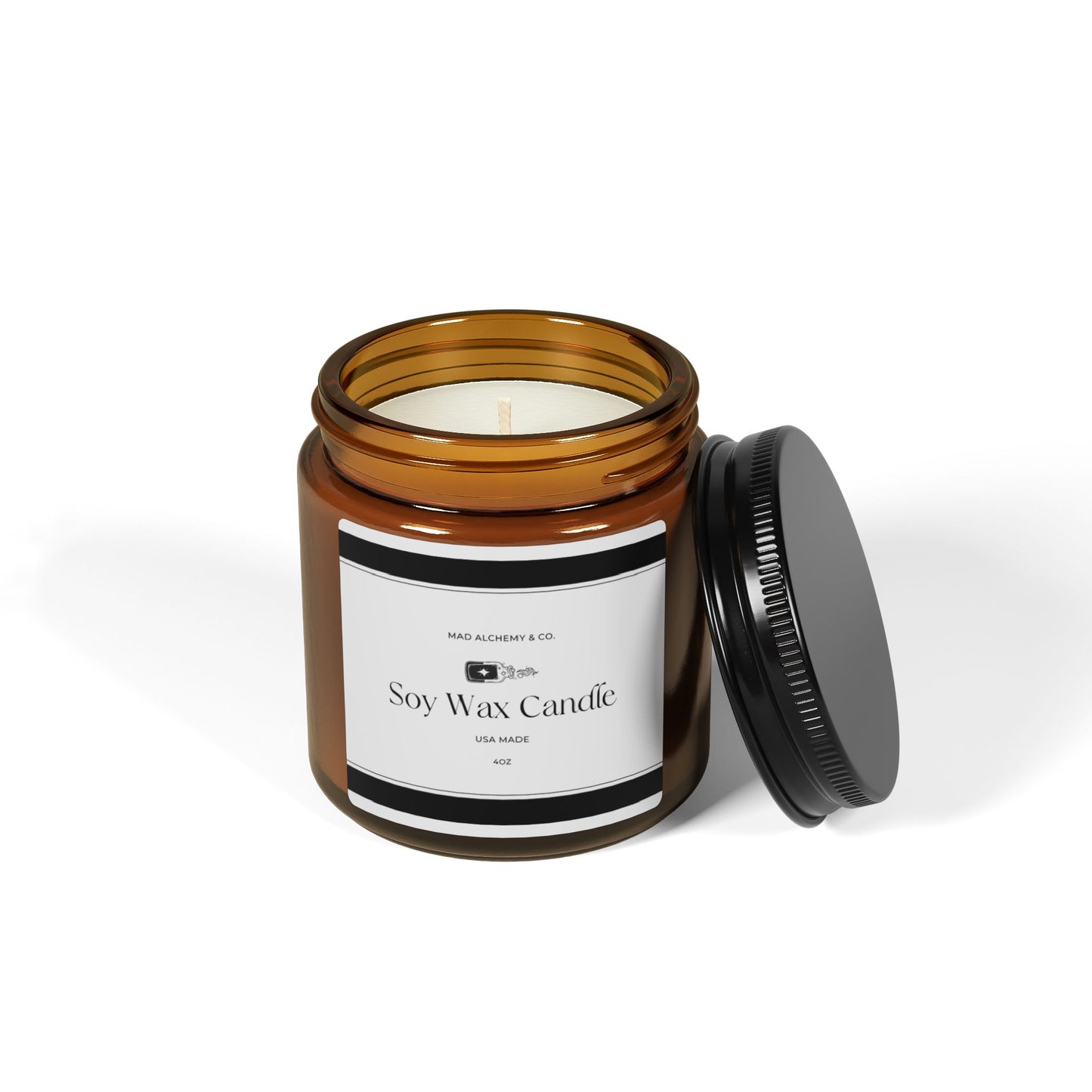 Relaxing Scented Soy Candle - Amber Jar | Eco-Friendly Home Décor