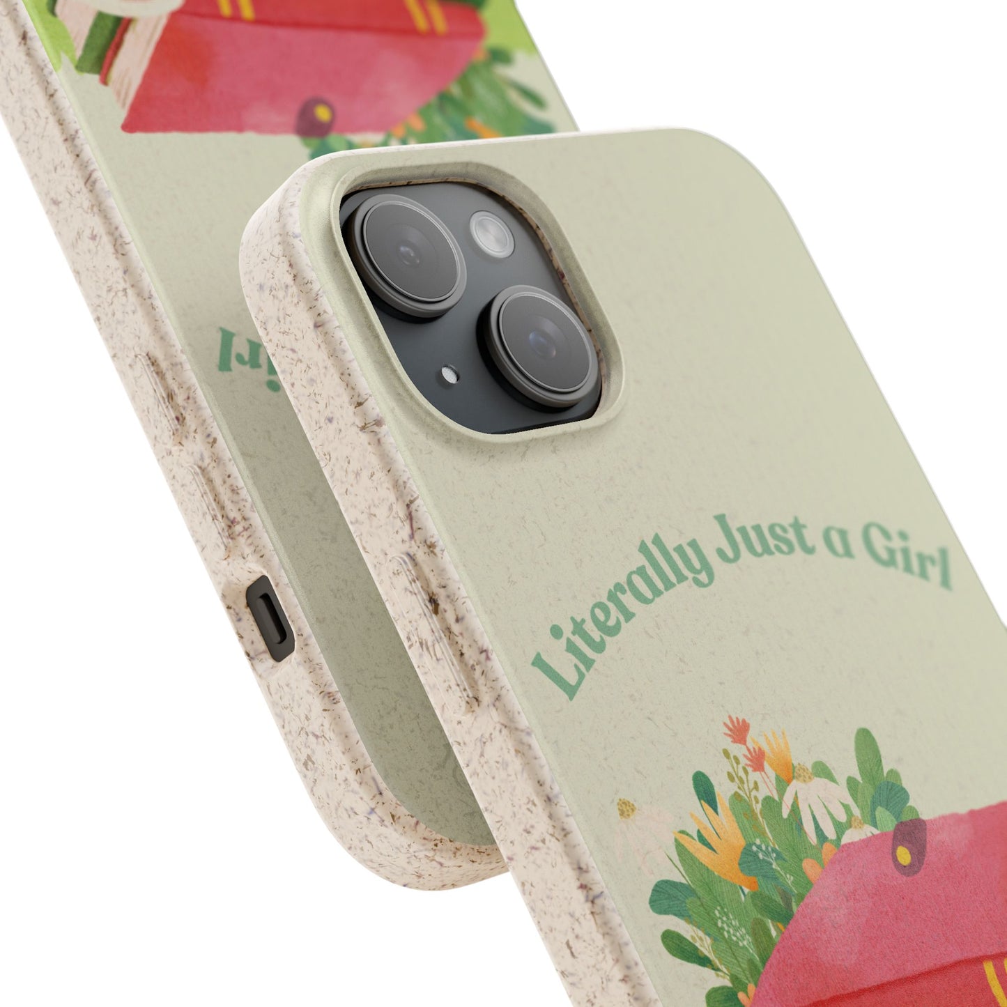 Biodegradable Phone Case, Eco-Friendly Cover, Cute Gift for Girls, Nature Lover Accessories, Sustainable Tech
