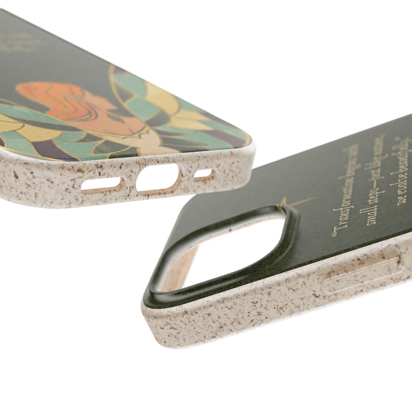 Eco-Friendly Phone Case with Inspirational Quote, Biodegradable iPhone Cover, Nature-Inspired Gift, Fairy Motivation Design, [...]