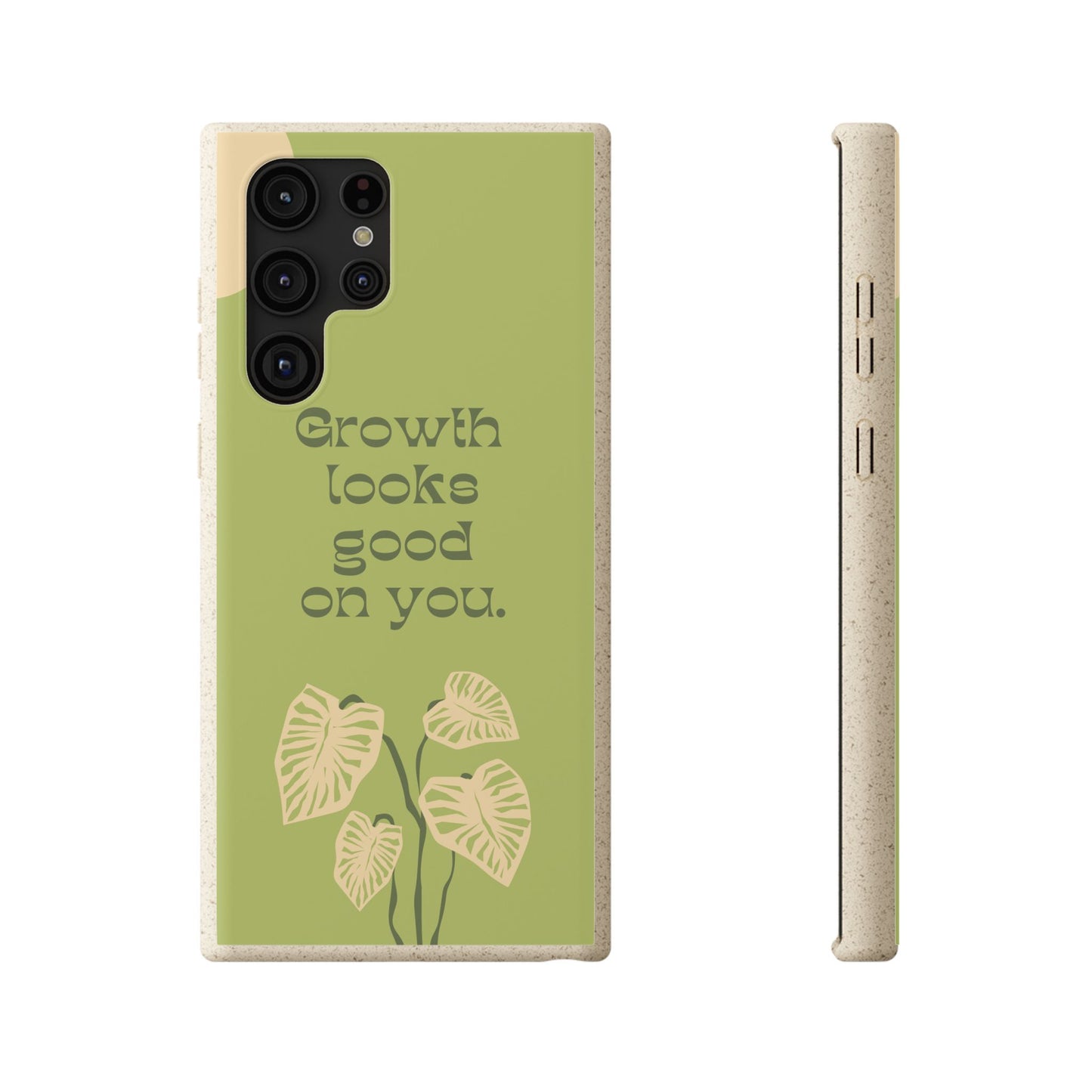 Biodegradable Phone Case - Eco-Friendly, Plant-Inspired Design, Sustainable Gift, Nature Lover's Accessory, Growth Looks Good on You