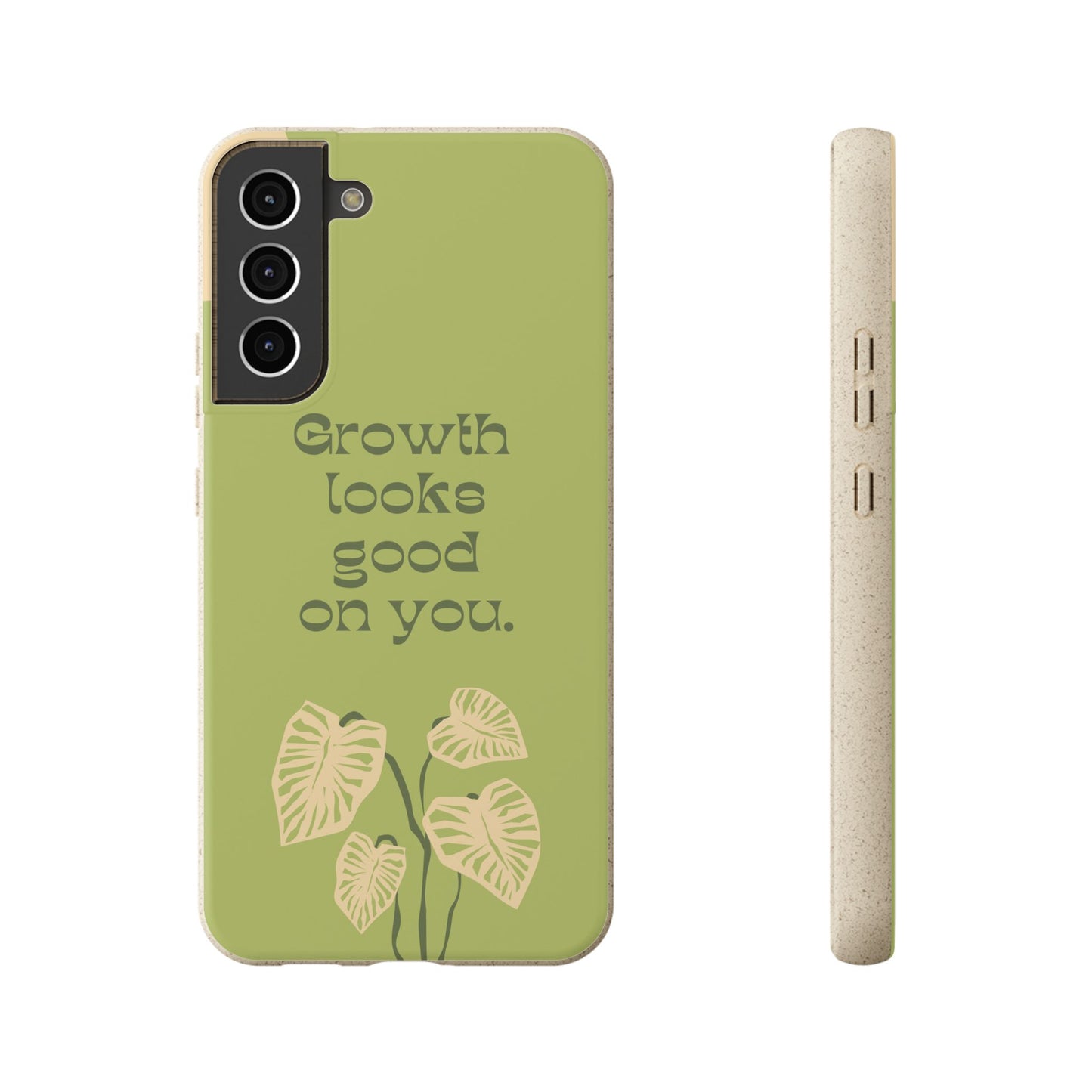 Biodegradable Phone Case - Eco-Friendly, Plant-Inspired Design, Sustainable Gift, Nature Lover's Accessory, Growth Looks Good on You