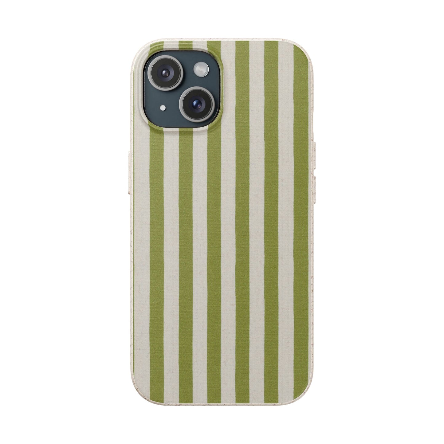 Eco-Friendly Phone Case, Biodegradable Cover, Sustainable Tech Accessory, Green Striped Design, Gift for Nature Lovers