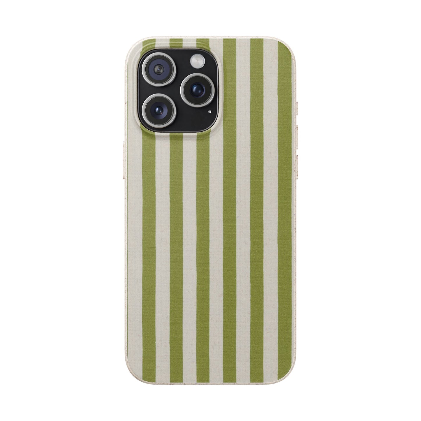 Eco-Friendly Phone Case, Biodegradable Cover, Sustainable Tech Accessory, Green Striped Design, Gift for Nature Lovers