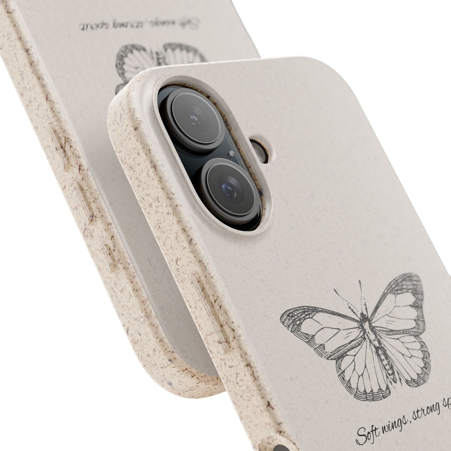 Butterfly Design Biodegradable Phone Case - Eco-Friendly, Sustainable Gift, Cute Accessories for Nature Lovers, Birthday or Holiday