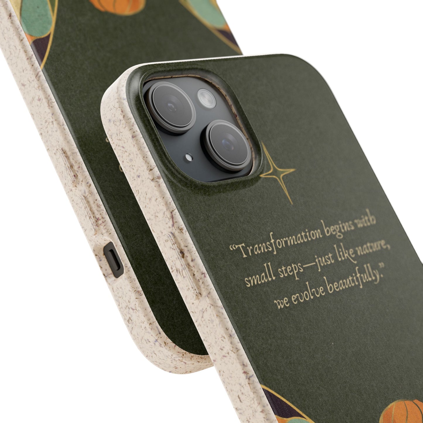 Eco-Friendly Phone Case with Inspirational Quote, Biodegradable iPhone Cover, Nature-Inspired Gift, Fairy Motivation Design, [...]