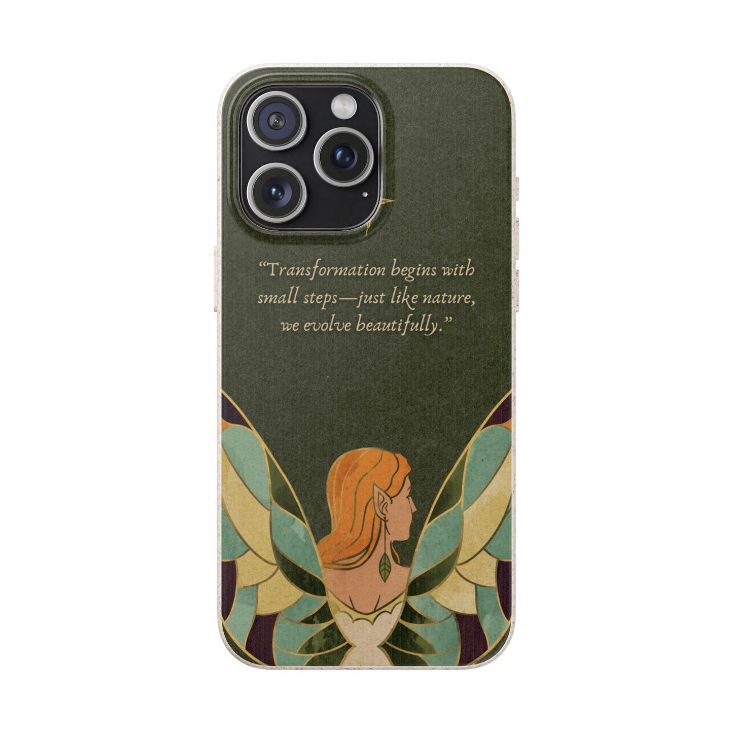 Eco-Friendly Phone Case with Inspirational Quote, Biodegradable iPhone Cover, Nature-Inspired Gift, Fairy Motivation Design, [...]